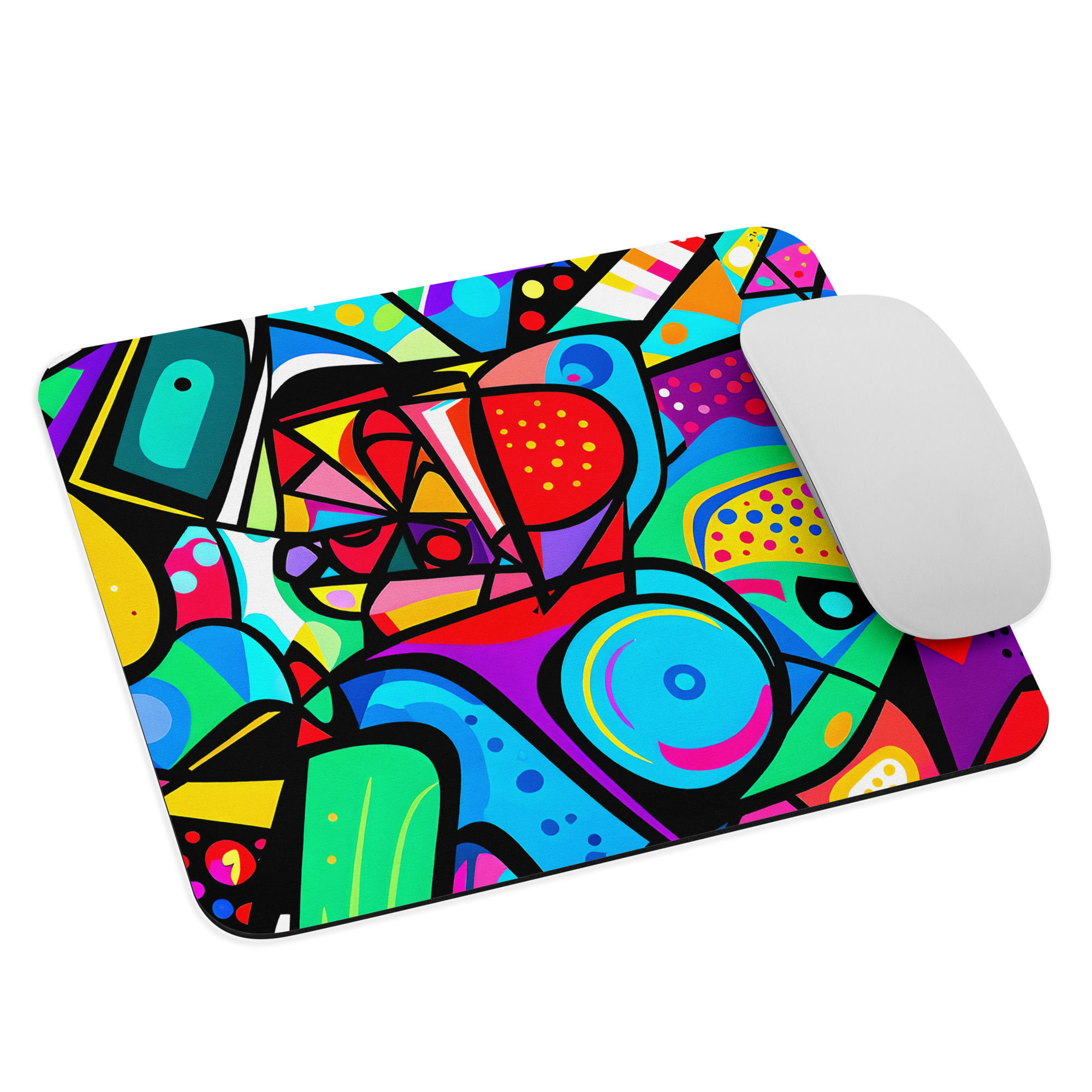 #02 Abstract Fusion Collection — Chromatic Swirlstorm — Premium Mousepad