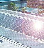 Solar panels installed on a commercial rooftop in Arizona