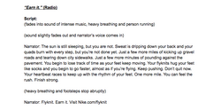 Pandora/Spotify Radio Ad Script
