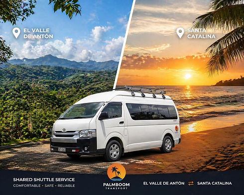 Shared Shuttle Service El Valle de Anton Santa Catalina Palmboom Transport