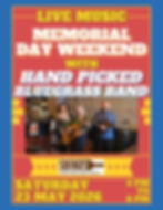 Live Music with Hand Picked Bluegrass Band!
