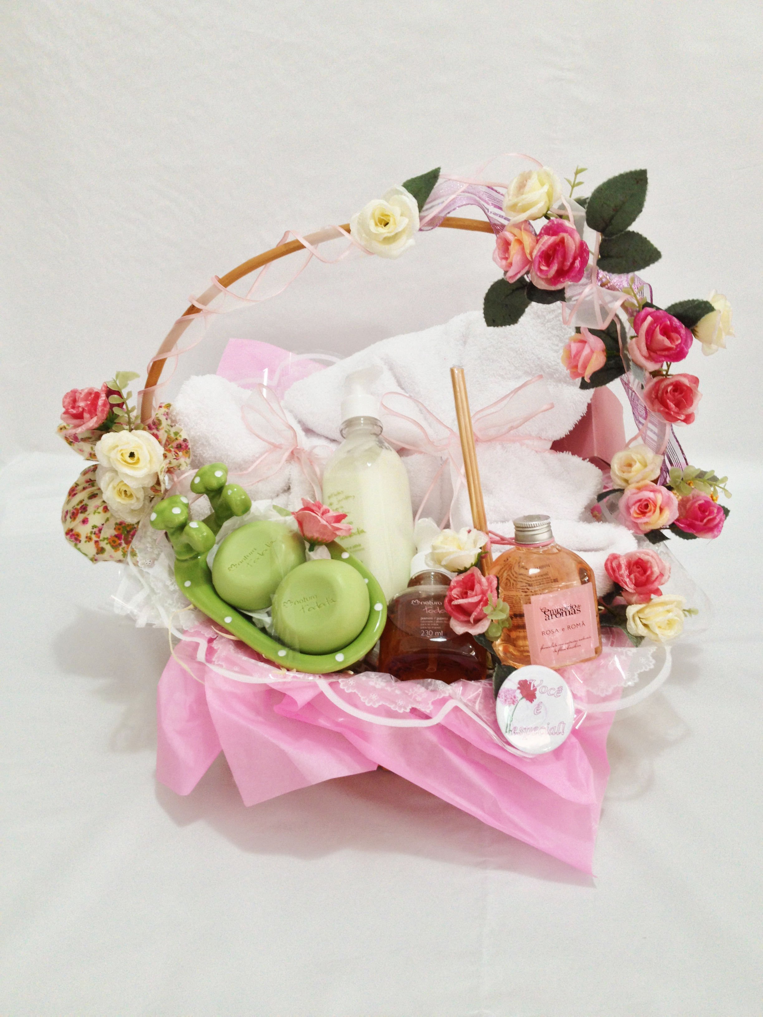 Cesta de Banho Flores