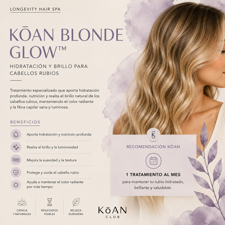 KōAN Blonde Glow™ - Tratamiento capilar para pelo rubio. Brillo e hidratación
