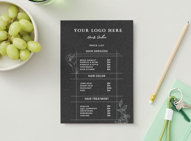 Thumbnail: A5 Pricelist- Designed & Printed