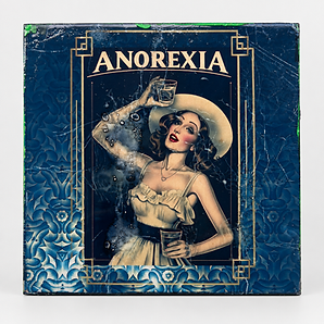 Anorexia 1/13, obra em transfer sobre azulejo, 20 × 20 cm, apresentada em fundo neutro claro.