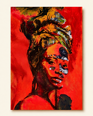 Oxum, pintura acrílica sobre papel Paraná, 90 × 50 cm, fotografada para catálogo.