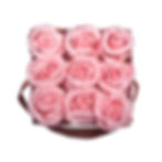 Box premium avec roses stabilisées roses