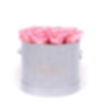 Roses éternelles roses poudrées en coffret cadeau