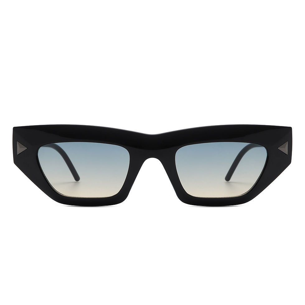 Thumbnail: Oceanlux - Retro Chic Cat Eye Chunky Square Women's Sunglasses