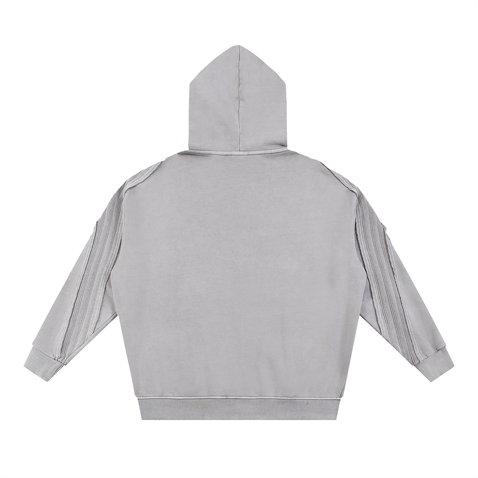 Thumbnail: Snow Washed Tape Raw Edge Zip Hoodie
