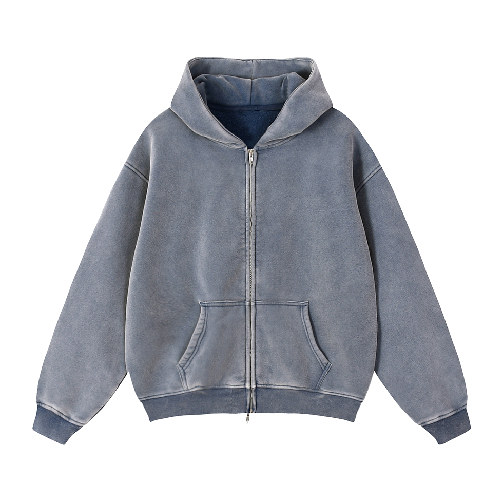 Thumbnail: Zip-Through Boxy Fleece Hoodie