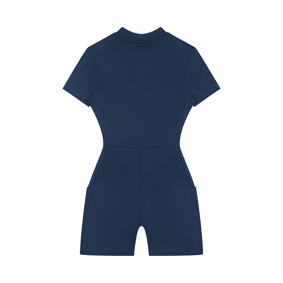 Thumbnail: Women's Quarter-Zip Short Sleeve Romper