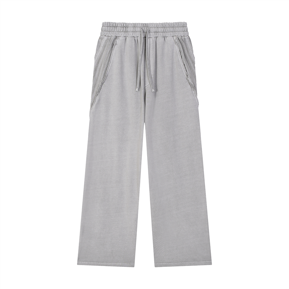Thumbnail: Snow Washed Tape Raw Edge Sweatpants