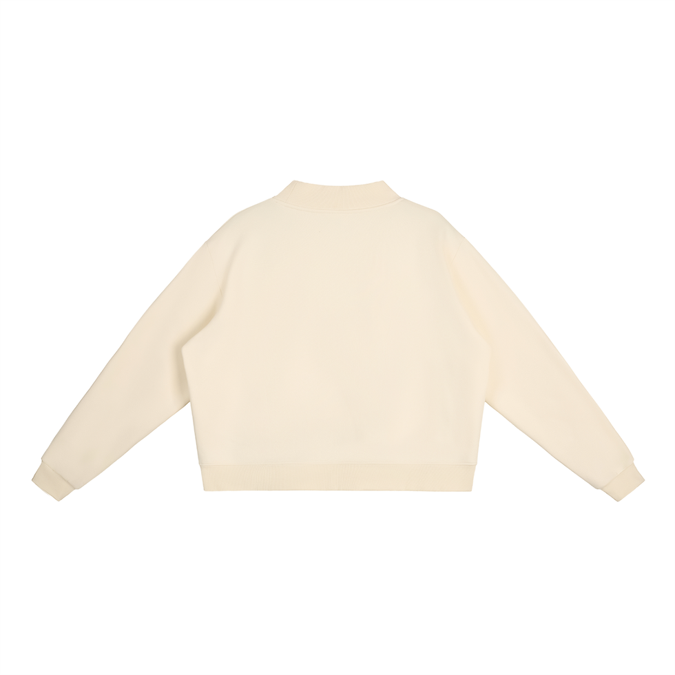Thumbnail: Essential Fleece Mock-Neck Crew Sweatshirt