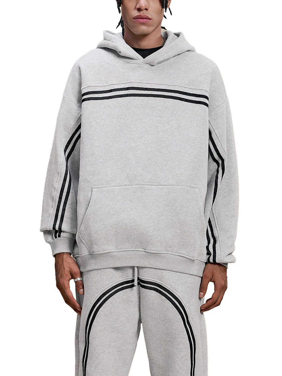 Thumbnail: Sun Fade Contrast Tape Fleece Hoodie