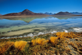 Laguna Blanca, Bolivie - Montagnes reflétées dans l'eau