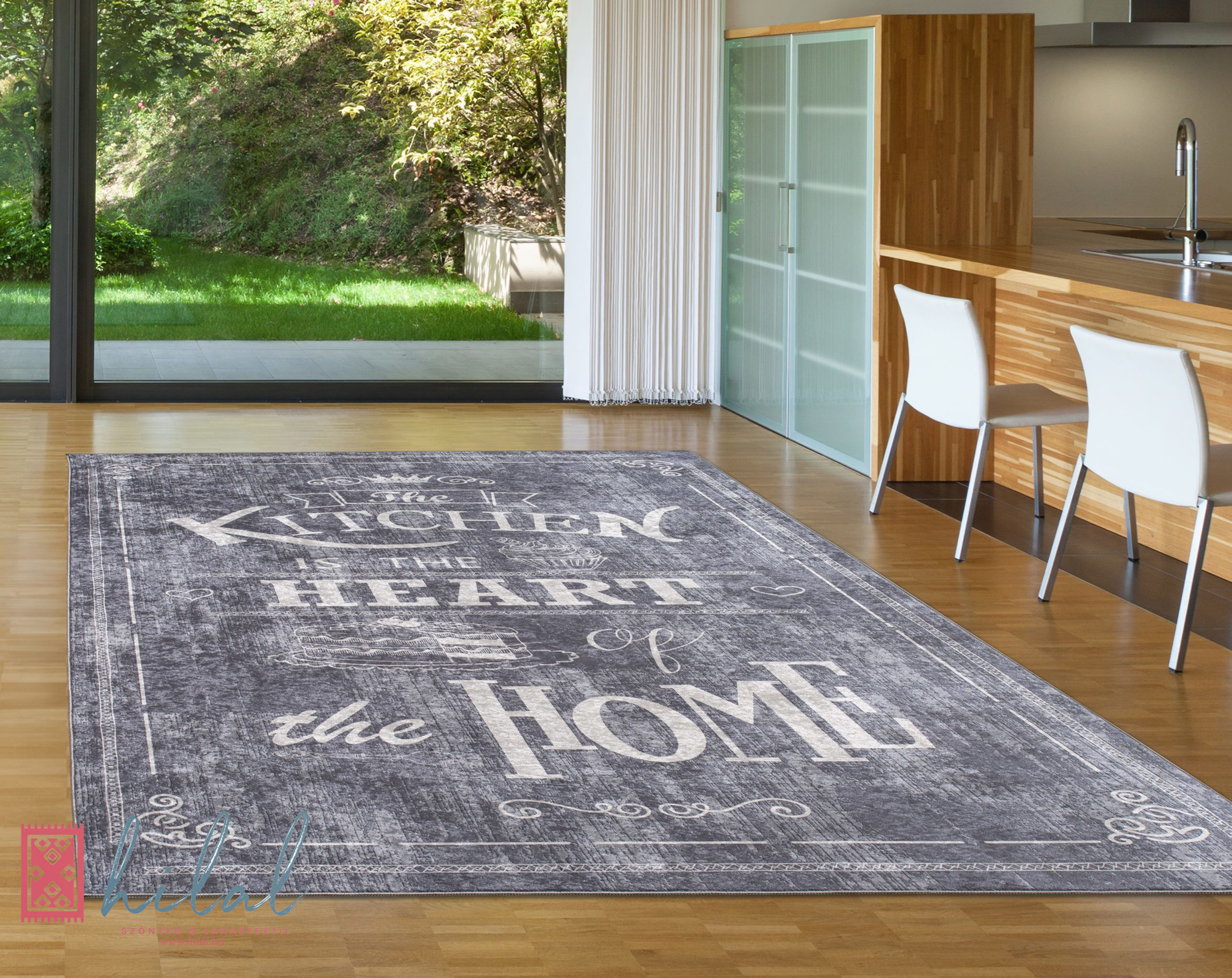 Hilal Konyhai Szőnyeg Szürke Kitchen