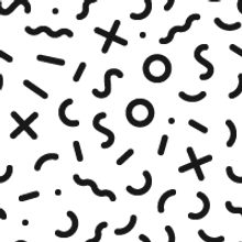 Handwriting Pattern Black