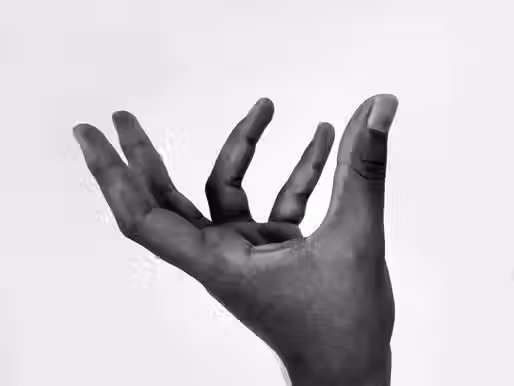 a photo of an open hand