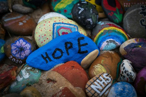 painted, colorful rocks