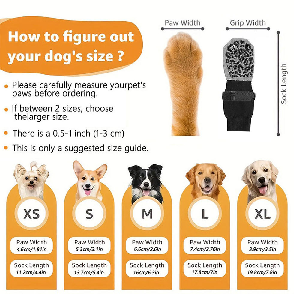 Thumbnail: 4Pack - Slick Paws: Non Slip Dog Socks and Anti Slip Grippers for Elderly Pets