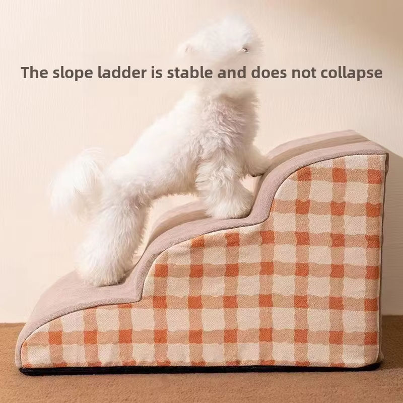 Thumbnail: Easy Up: Foam Non Slip Dog Steps and Plush High Density Pet Stairs Ramp
