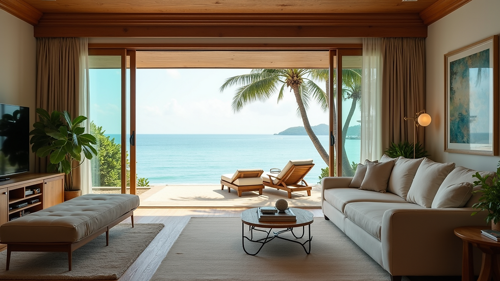 High angle view of a cozy Hua Hin beachside home