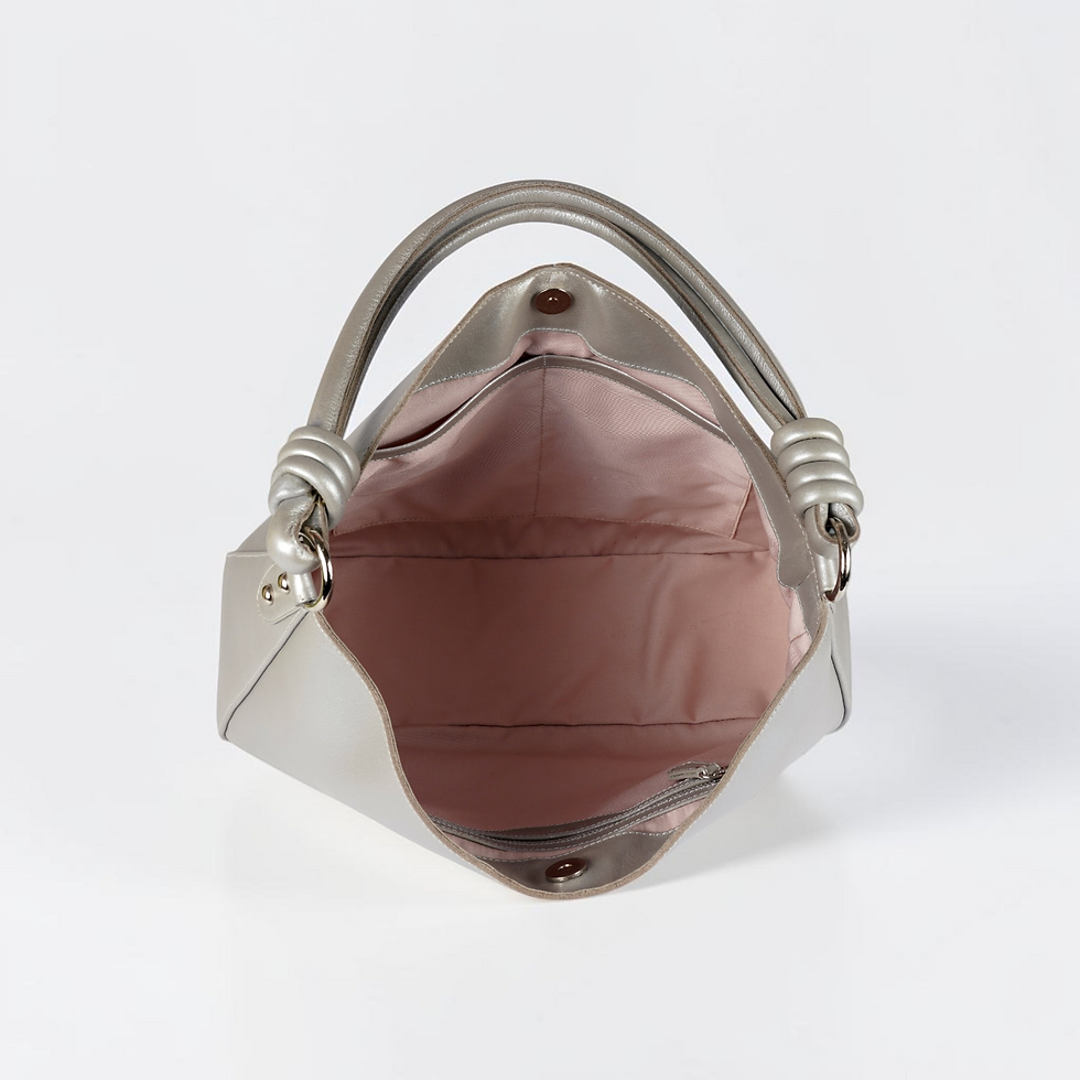 Thumbnail: Solis Hobo Bag in Silver