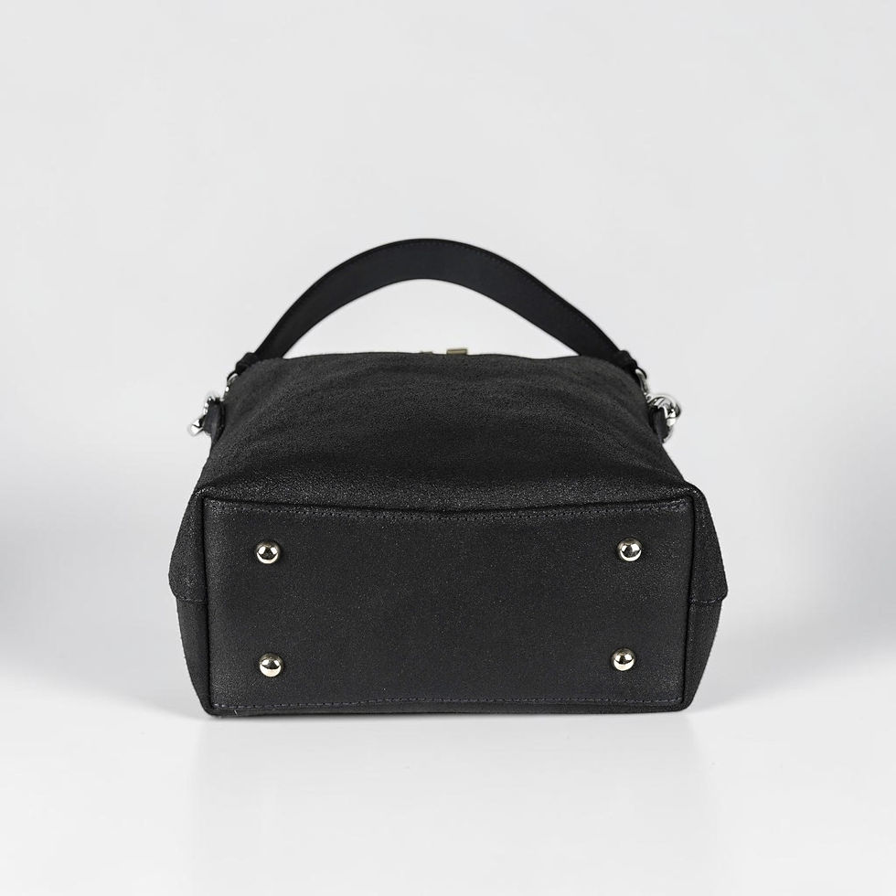 Thumbnail: Abadi Bucket bag in Navy-Black Metallic