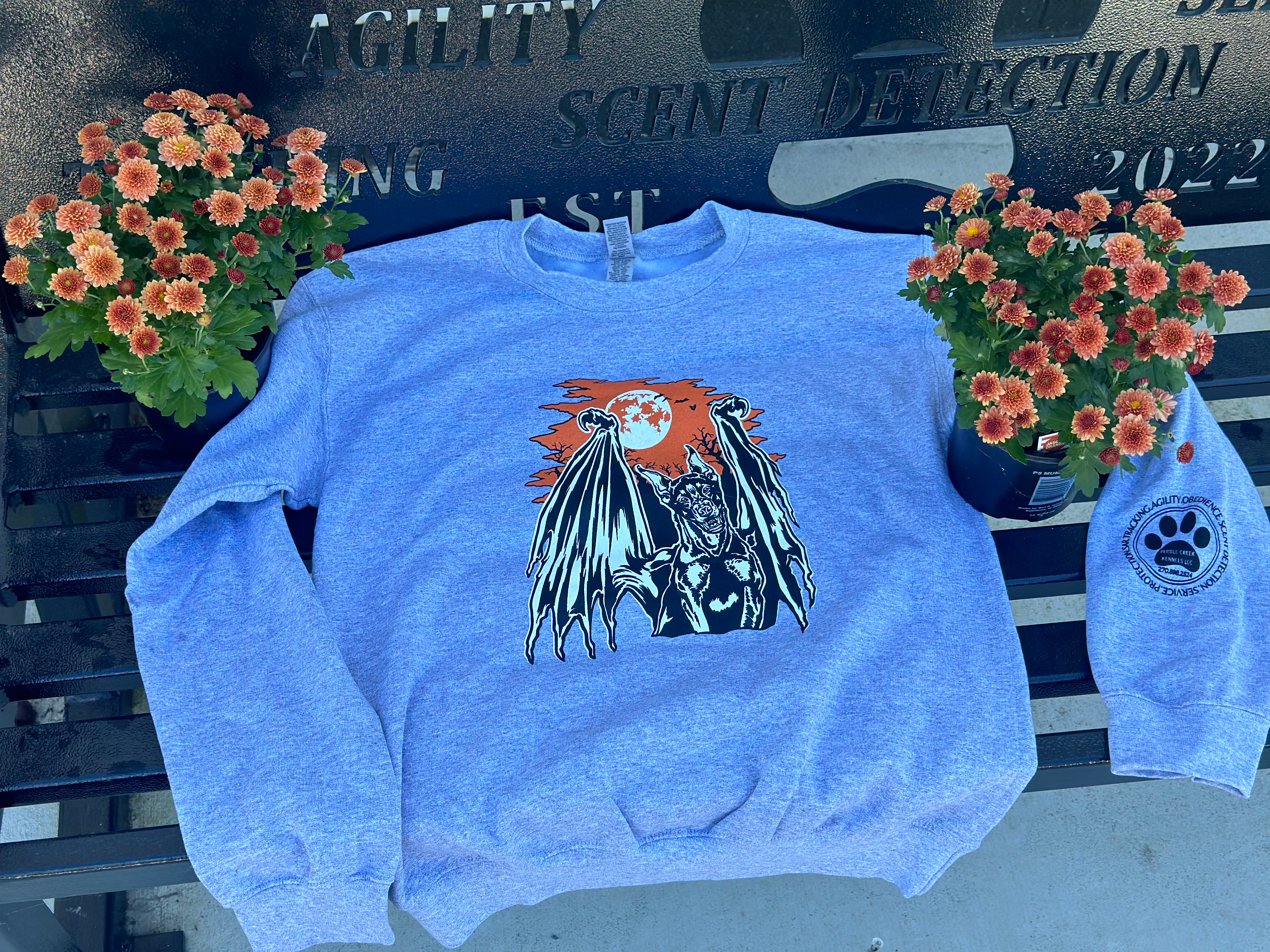 Vampire Dog Halloween Crewneck