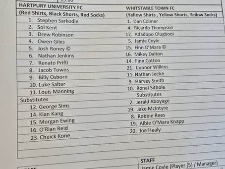 FAV SF Hartpury Uni 0 Whitstable Town 0 (agg 0-2)