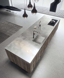 CUCINA ISOLA PIANO ACCIAIO