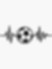 Soccer Pulse Permanent Vinyl Sticker