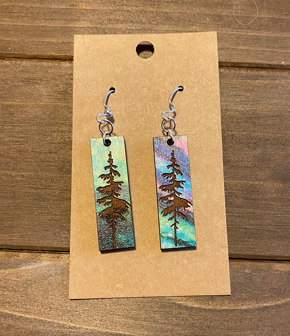Thumbnail: Assorted Aurora Spruce Tree Dangle