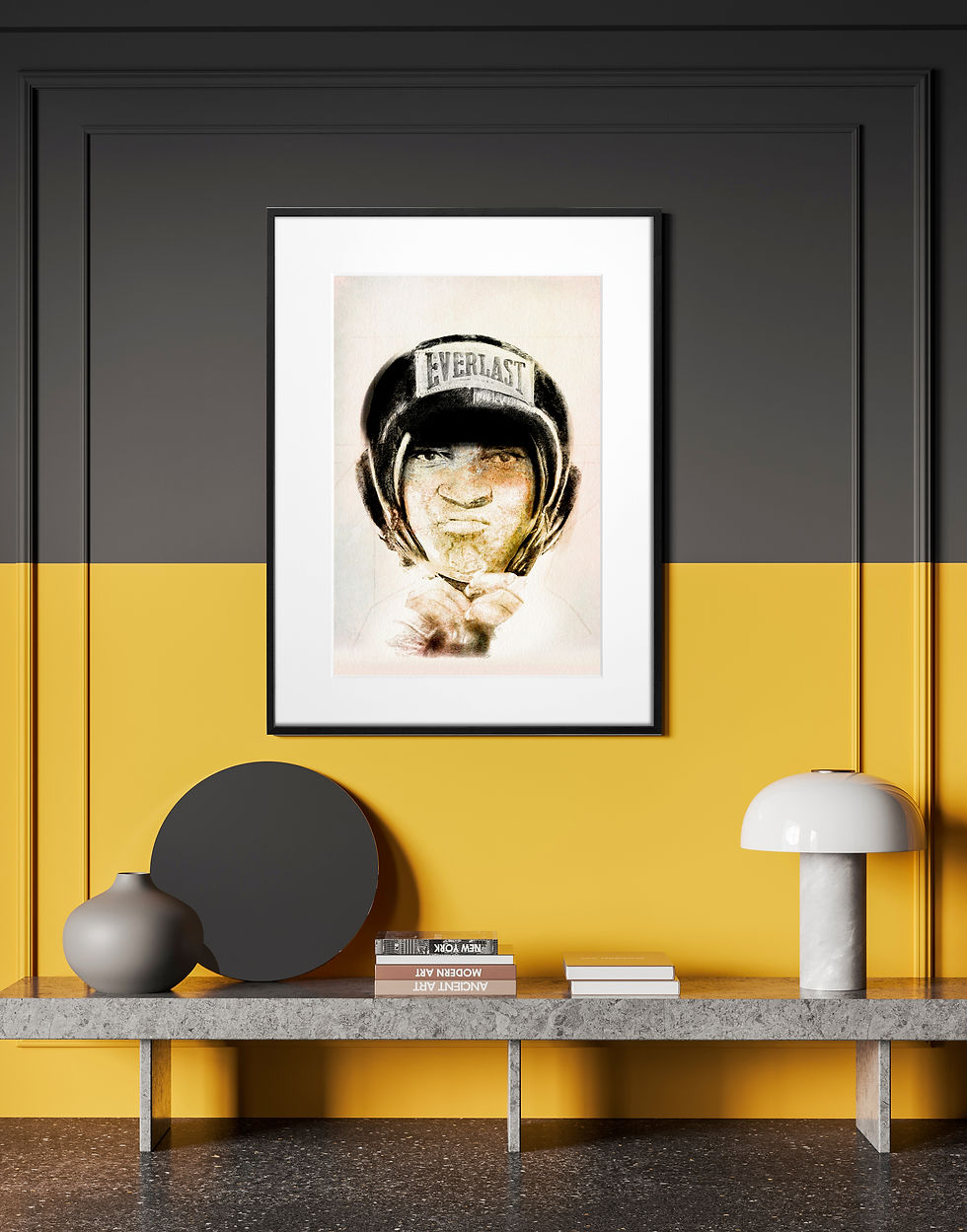 Thumbnail: tableau passe partout cadre noir ali illustration de philippe jan beroca