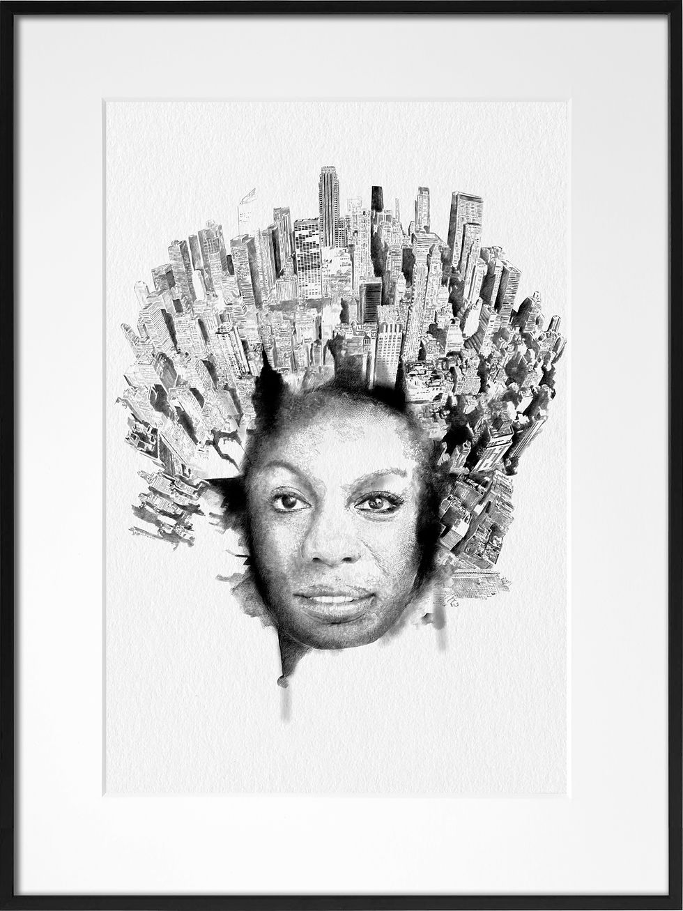Miniature : illustration tableau passe partout nina simone philippe jan beroca