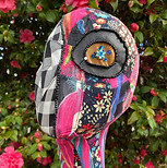 Close up of fabric mannequin head
