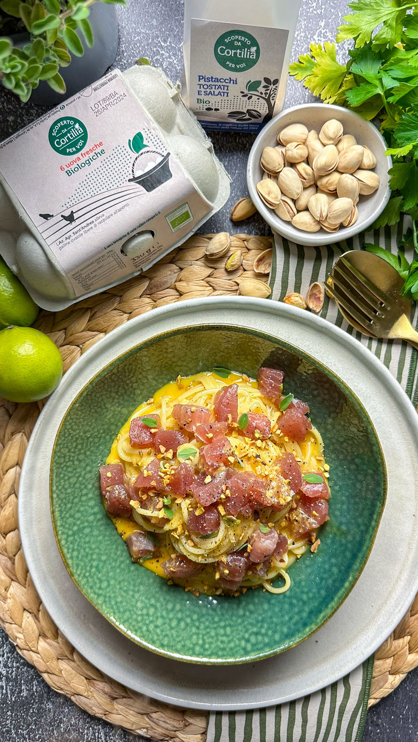 Carbonara di Mare: Tonno e Pistacchi