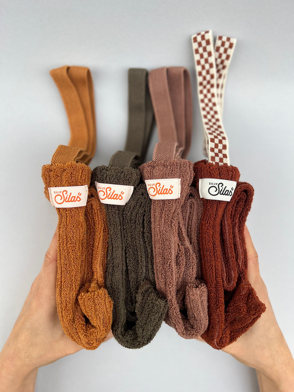 Thumbnail: Silly Silas Granny Teddy Footless Tights | Cinnamon Check