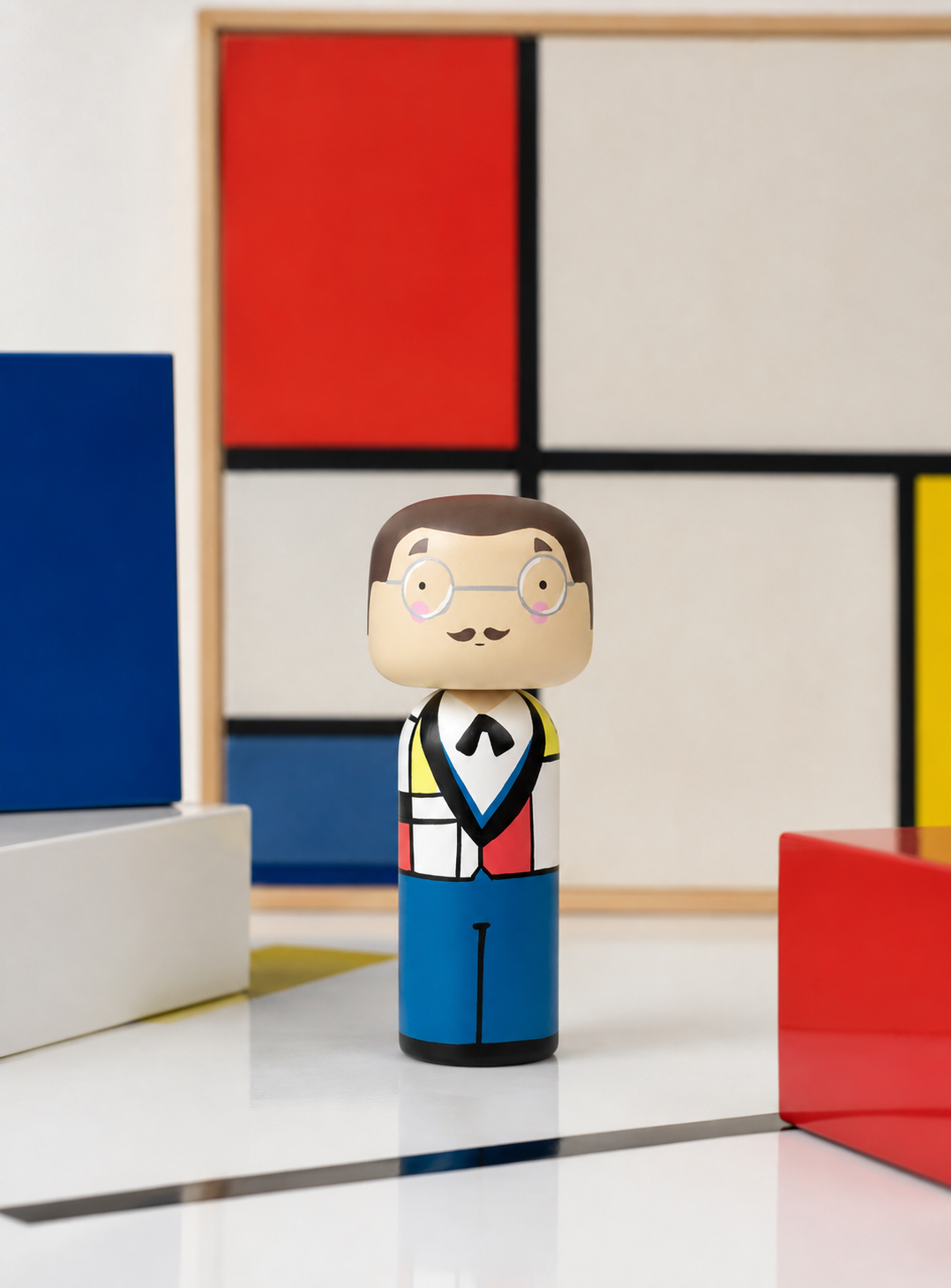 Lucie Kaas Kokeshi Doll | Piet Mondrian