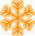 Detailed Orange Snowflake