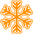 Detailed Orange Snowflake