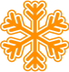 Szczegółowe Pomarańczowy Snowflake