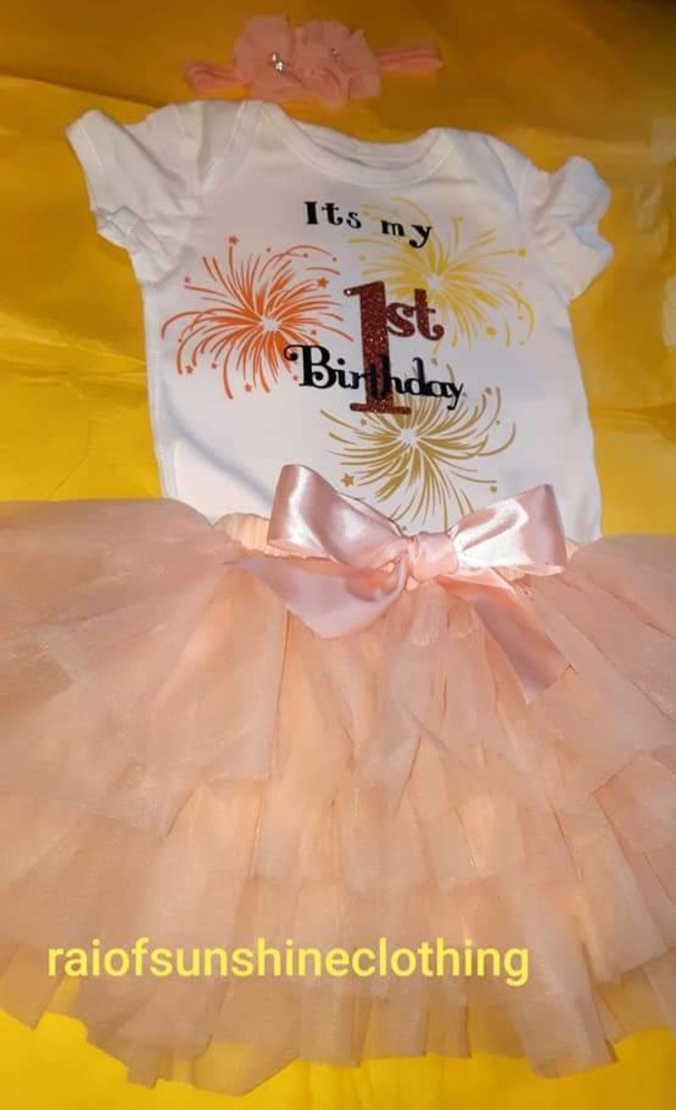 Thumbnail: Girls 1st birthday outfit 