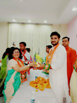 With Sh. Neeraj Singh, son of Hon'ble Defence Minister Sh. Rajnath Singh