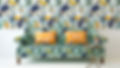 Tropical Print Sofa and Wall