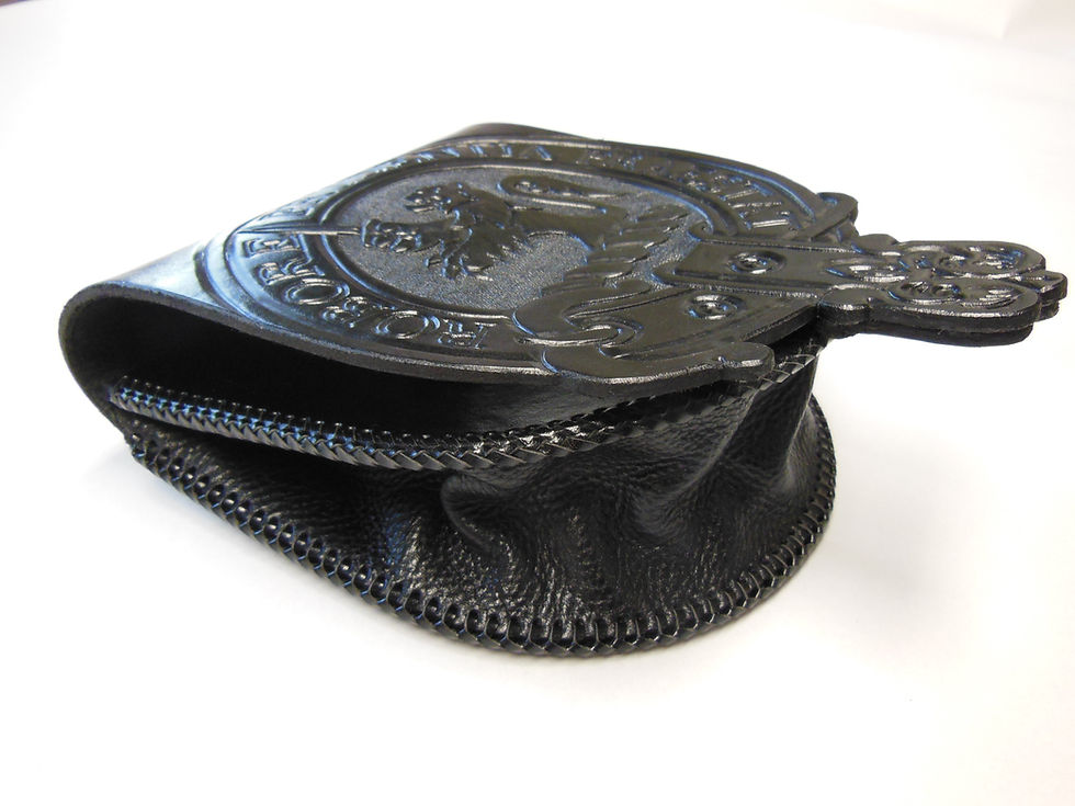 Thumbnail: Hand Tooled Leather Clan Sporran