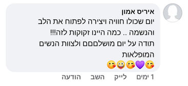 המלצה בתגובה פייסבוק