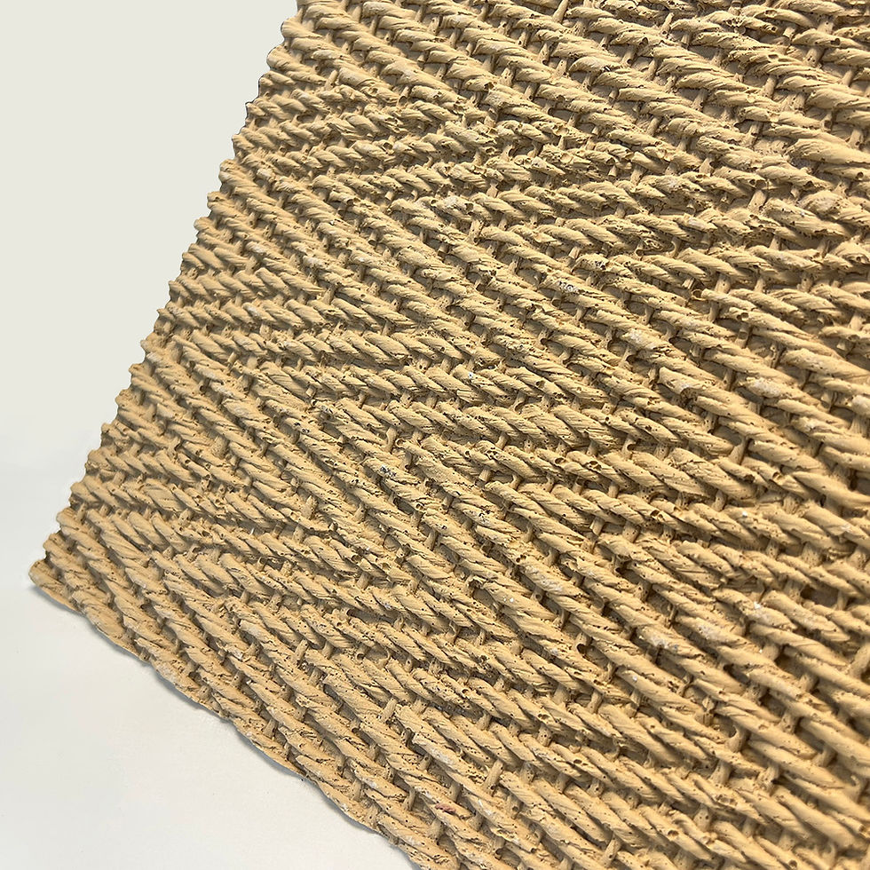 縮圖：Flexible Stone 軟瓷 Veneer Sheet 柔性石材 防水防潮 麻編 150x60cm 米白色 土黃色 橘紅色 灰色