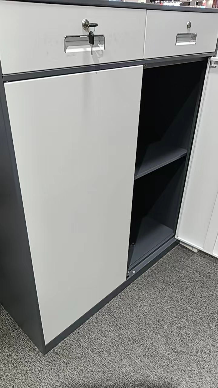 縮圖：（包送貨包安裝）掩門邊櫃儲物櫃 鋼製資料櫃 帶櫃桶帶鎖Locker TL-150